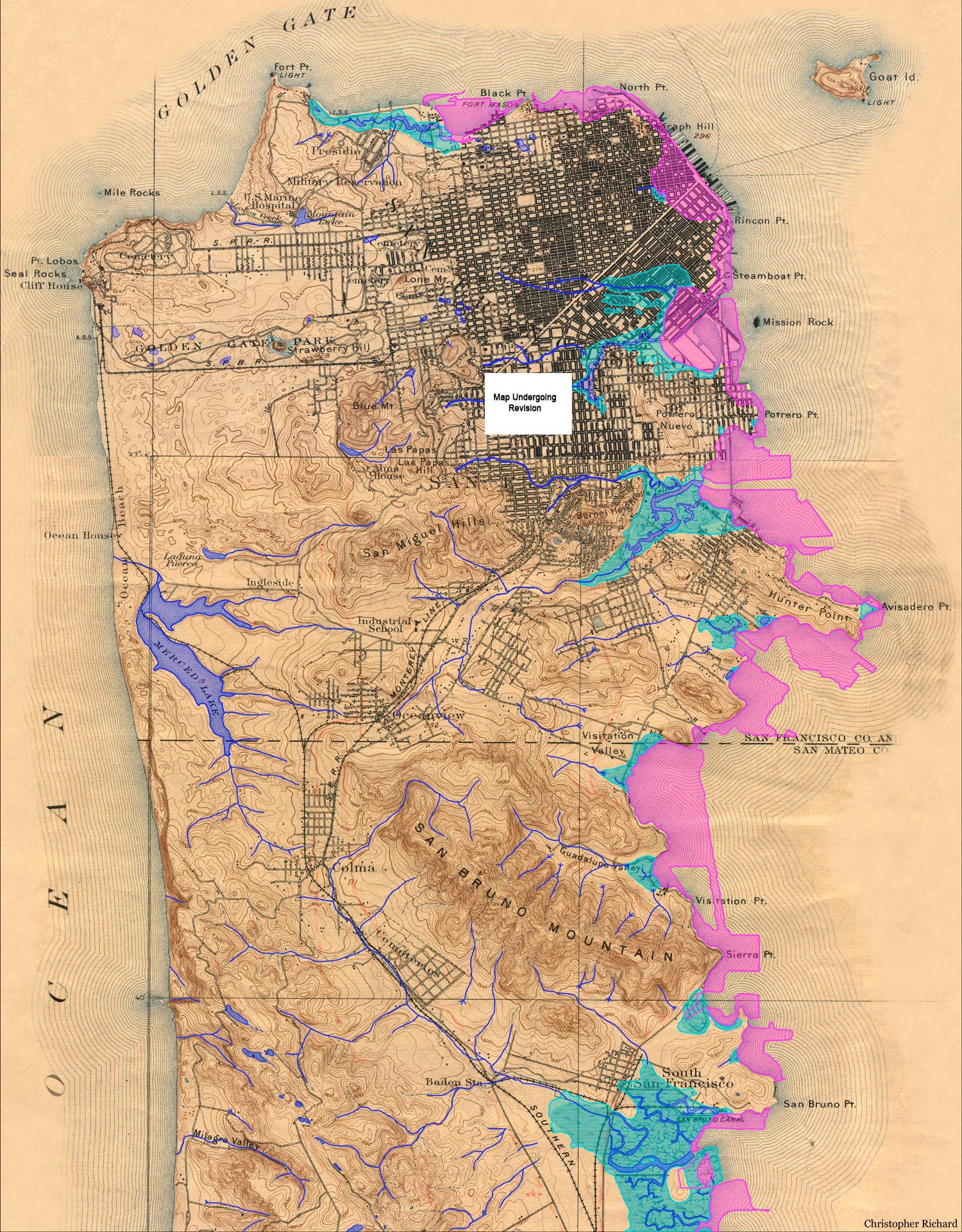 San Francisco Historical Creek Map