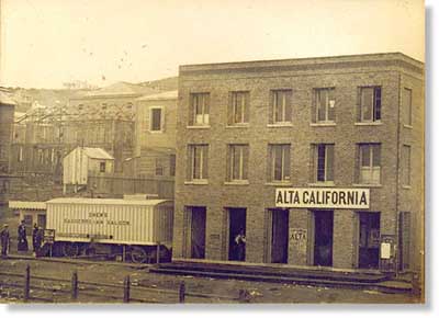 Shew's Daguerreian Saloon and the Alta California Newspaper Office, San Francisco, 1851