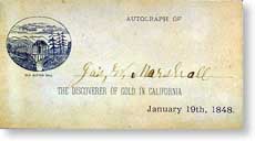 James Marshall's Autograph Card,