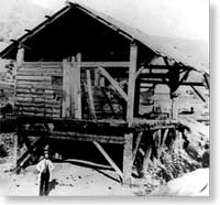 James Marshall in front of Sutter's Mill, Coloma, 1851